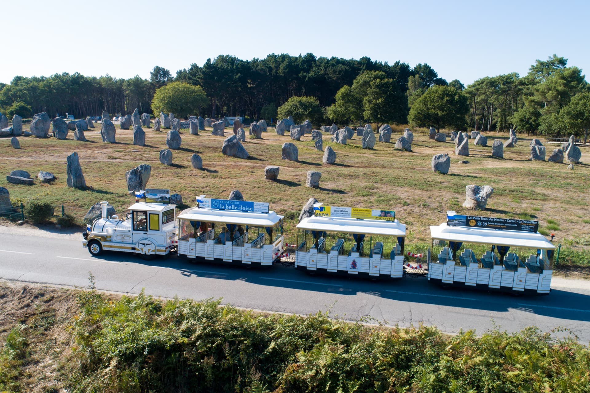 Vue pittoresque depuis le Petit Train de Carnac